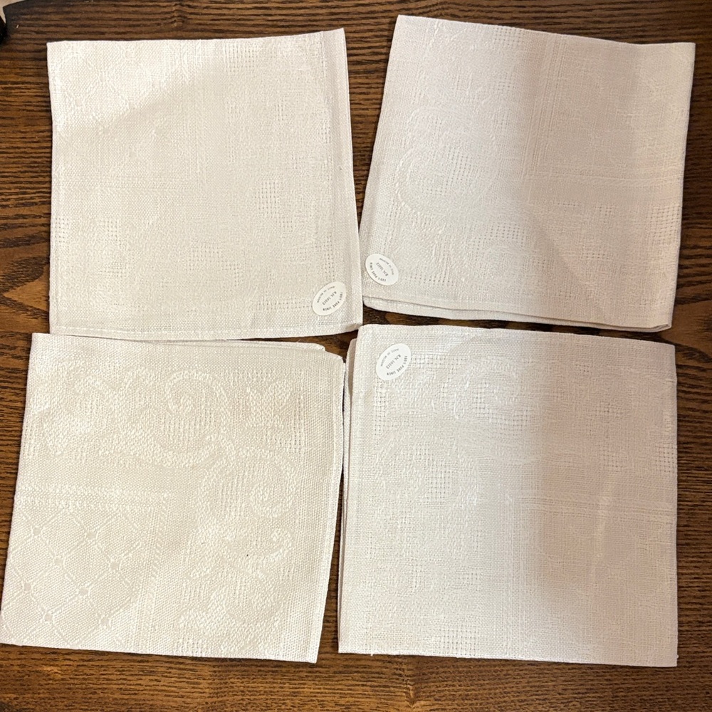 Elegant Cream Linen Cloth Napkins